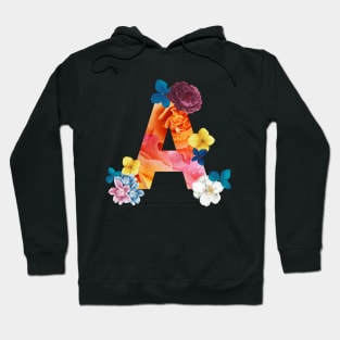 Floral Letter A Hoodie